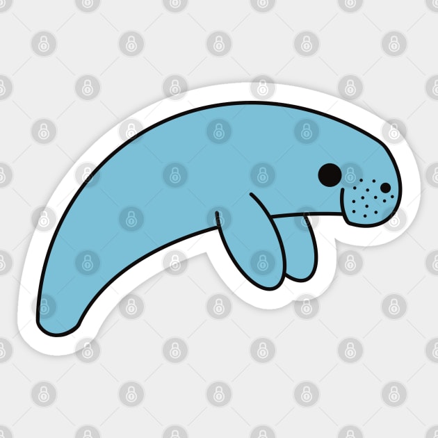 Cute Kawaii Manatee Sticker by KawaiiByDice